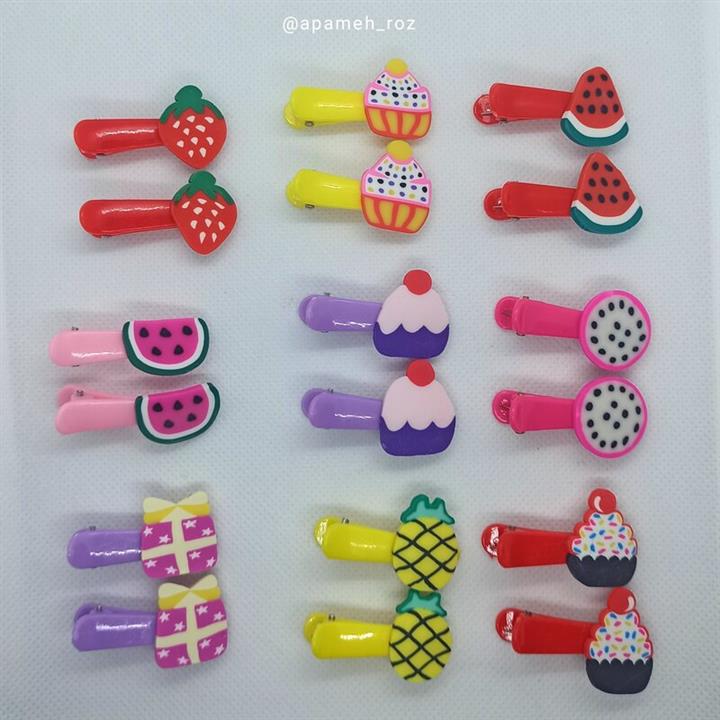 گیره مو  پلاستیکی میوه ای با پیکسل های خاص